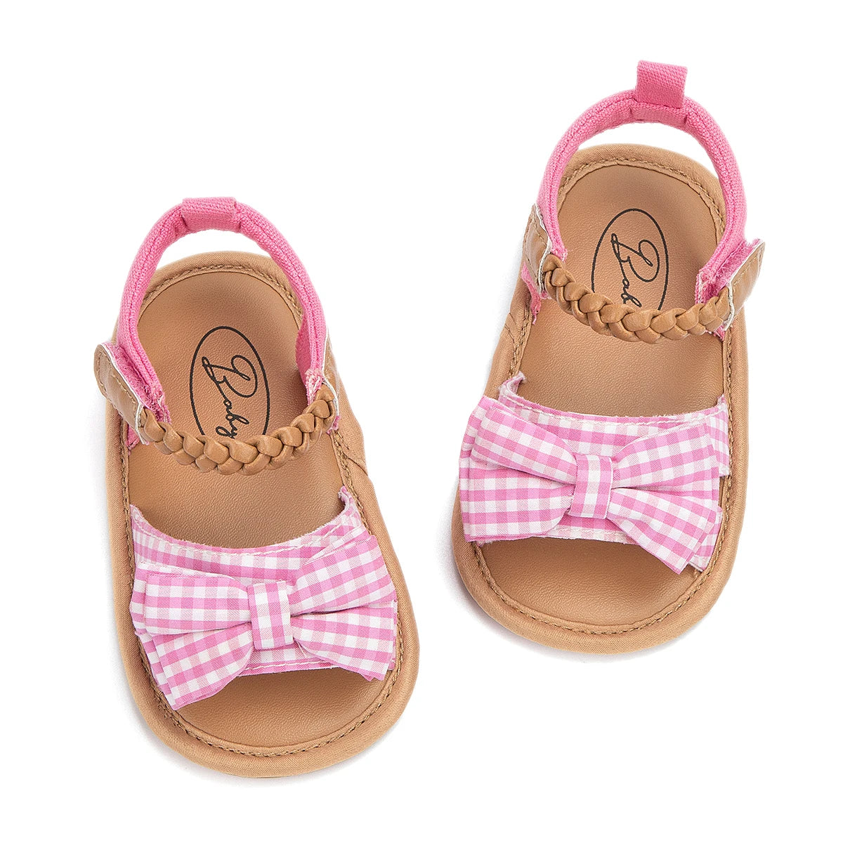 KIDSUN Summer Baby Beach Sandals Bow-knot Rubber Sole Anti-Slip Newborn Princess Toddler Crib First Walkers Baby Girls Shoes