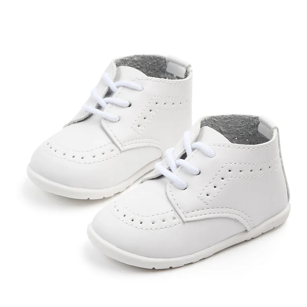New Baby Shoes Retro Leather Boy Girl Shoes Toddler Rubber Sole Anti-slip First Walkers Newborn Infant Baby Crib Shoes