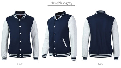 Baseball Jackets Men New Fashion Design Slim Fit College Varsity Coat Women's Jacket Support Custom Print Photo/Text