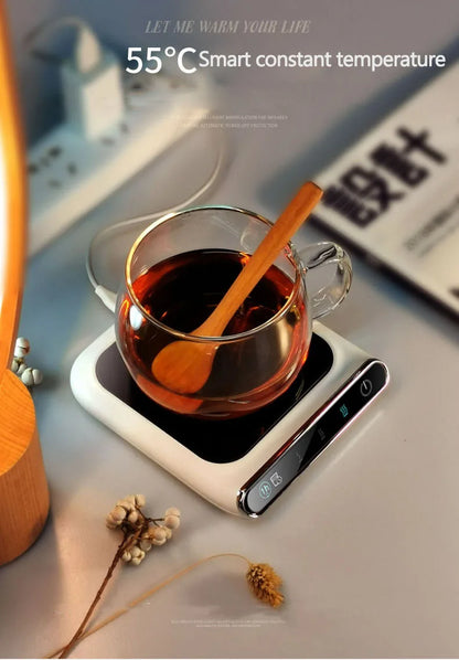 5V Cup Smart  USB Heated Mug Coaster Cup Heater Taza Calienta Agua Thermostatic Cup Mat Pad Oficina Hot Milk Coffee Warmer Pad