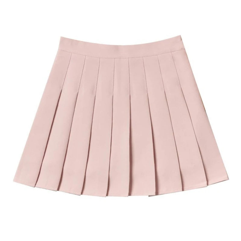 2025 Spring Summer Korean Skirt Shorts Women High Waist Sexy Mini Skirt School Short Pleated Kawaii Japanese Pink Skirt Female