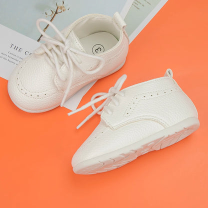 New Baby Shoes Retro Leather Boy Girl Shoes Toddler Rubber Sole Anti-slip First Walkers Newborn Infant Baby Crib Shoes