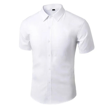 Men's Formal Shirt Long Sleeve Non-Iron Business Slim Fit Korean Work Men White Casual Dress Suit Shirt 2026 Autumn S-5XL