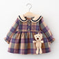 2025 Fall Newborn Baby Girl Dress Clothes Toddler Girls Princess Plaid Birthday Dresses For Infant Baby Clothing 0-2y Vestidos