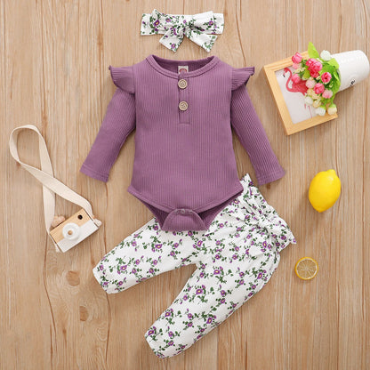 3Pcs Baby Girl Clothes Set Newborn Kids Clothing Children Toddler Girl Clothes Babe Girl Outfits Infant New Born Clothes