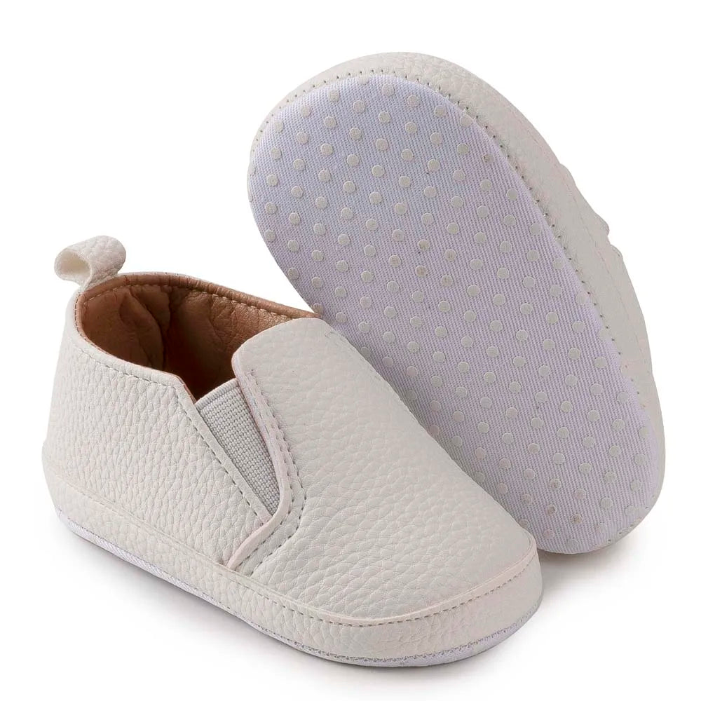 2025 New Baby Shoes Boys Girls Casual Shoes Soft-sole Non-slip PU Leather Cotton Infant First Walkers Crib 4-colors Newborn