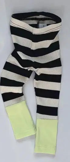 New Spring Autumn Girl Baby Fashion Striped Leggings Boy Infant Splicing Ribbed Casual Pants Newborn Cotton Trousers Kid Clothes