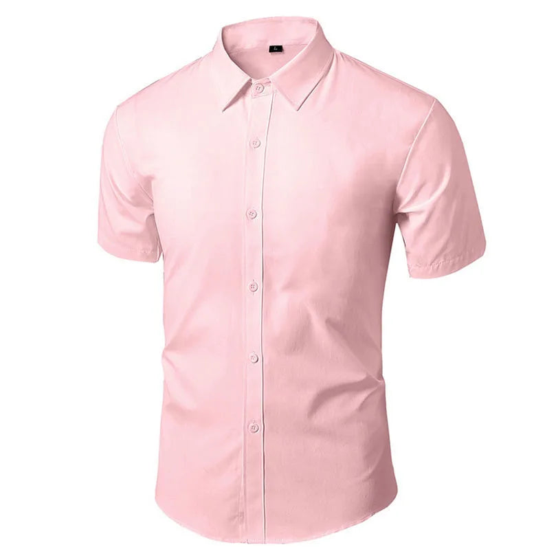 Men's Formal Shirt Long Sleeve Non-Iron Business Slim Fit Korean Work Men White Casual Dress Suit Shirt 2026 Autumn S-5XL