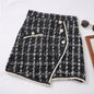 Tweed Skirts for Women Solid High Waist Slimming Skirts Autumn Spring 2026 Buttons Double Breasted Tweed Wool Mini Skirt