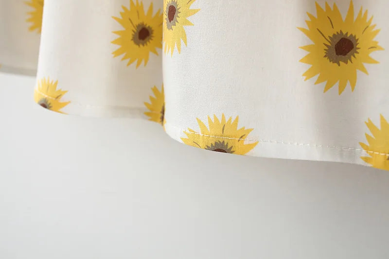 2Piece Spring Fall Toddler Girl Clothes Set Korean Cute Doll Collar Long Sleeve Print Flowers Dress+ Bag Newborn Baby Dresses 074