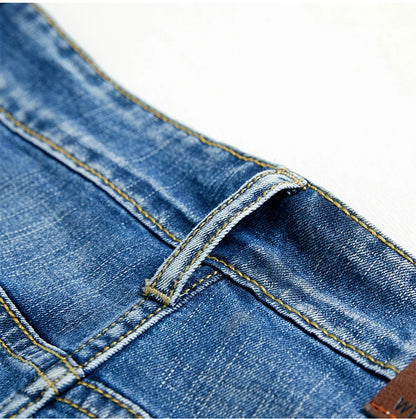 2026 Summer Men's Slim Denim Shorts Business Casual Fashion Loose Stretch All-Match Jeans Male High-End Brand Five-Point Pants