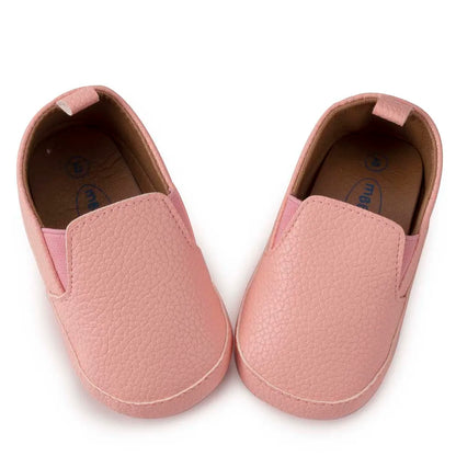 2025 New Baby Shoes Boys Girls Casual Shoes Soft-sole Non-slip PU Leather Cotton Infant First Walkers Crib 4-colors Newborn