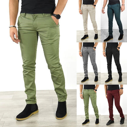 Autumn 2026 New Casual Pants Men 6 Colors Classic Style Fashion Business Slim Fit Straight Trousers Solid Daily Male Clothes Hot