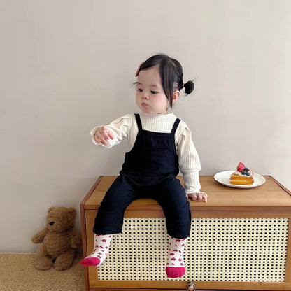 2025 Spring New Baby Girl Sleeveless Romper Cotton Infant Toddler Solid Casual Overalls Girls Trousers Children Strap Jumpsuit