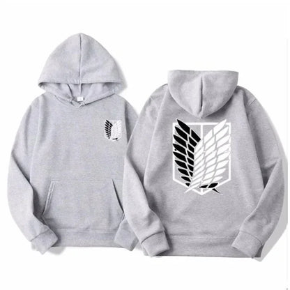 Attack on Titan Men's Hoodie Anime Hoodies Men Women Streetwear Pullover Harajuku Shingeki no Kyojin Hoodies Sweatshirt Clothes