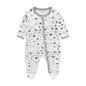 Cotton Newborn Romper Star Moon Printed Footed Baby Bodysuit for Girls Boys Long Sleeve Autumn Toddler Clothes Infant Onesie