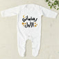 My First Eid/Ramadan Print Baby Sleepsuit Newborn Bodysuit Infant Long Sleeve Romper Ramadan Islamic Muslim Baby Keepsake Outfit