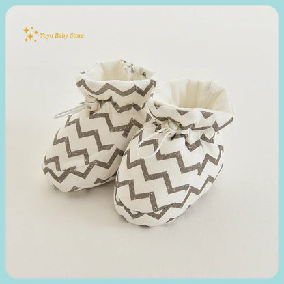 Newborn Baby Shoes for Boys Girls Winter Warm Thicken Plush Toddler Shoes Soft Sole Kids Short Booties Infant First Walker