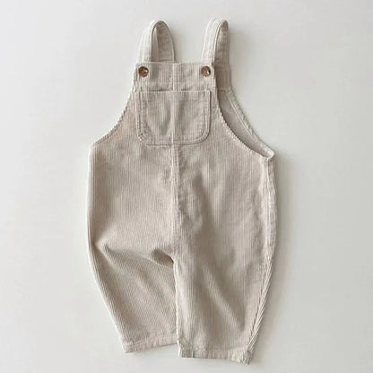 2025 New Spring Korean Style Baby Girls Boys Overalls Corduroy Print Newborn Baby Jumpsuit Outfits Infant Baby Girls Boys Pants