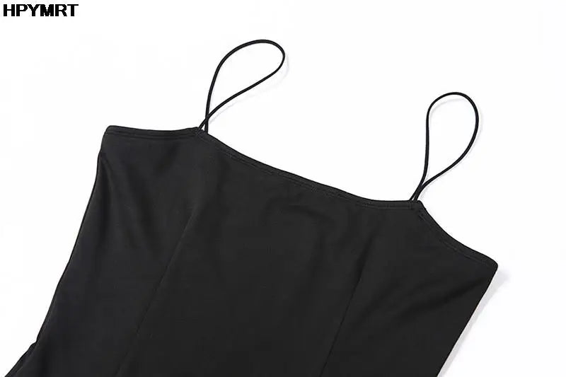 Backless Sexy Strap Split Summer Dress Women Elastic Long Dresses Sleeveless Camisole Clubwear Evening Party Dress Women's Robe