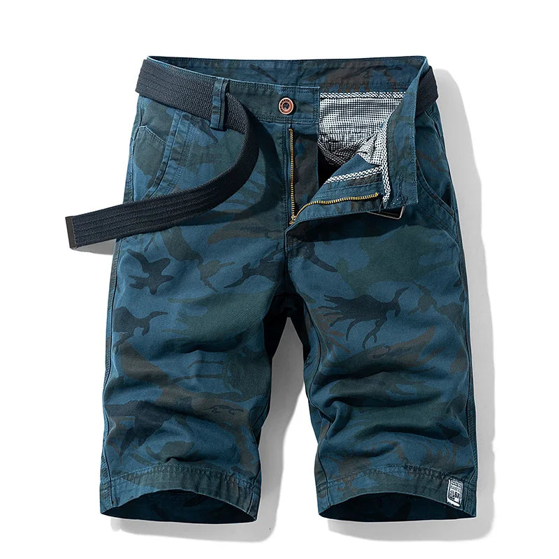 New Summer Men Cargo Camouflage Shorts Men's Cotton Beach Multi Pocket Shorts Man Spring Casual Joggers Shorts Male