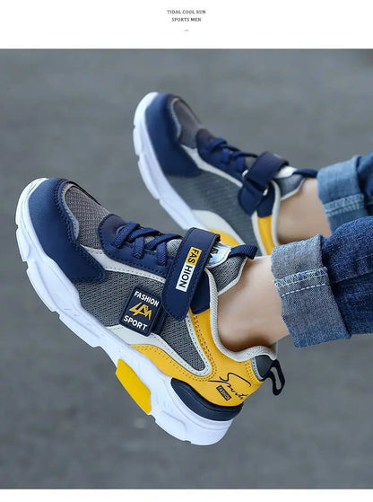Children Casual Shoes for Boys Breathable Sneaker Summer Air Mesh Kids Hook & Loop Students School Shoe Size28-40