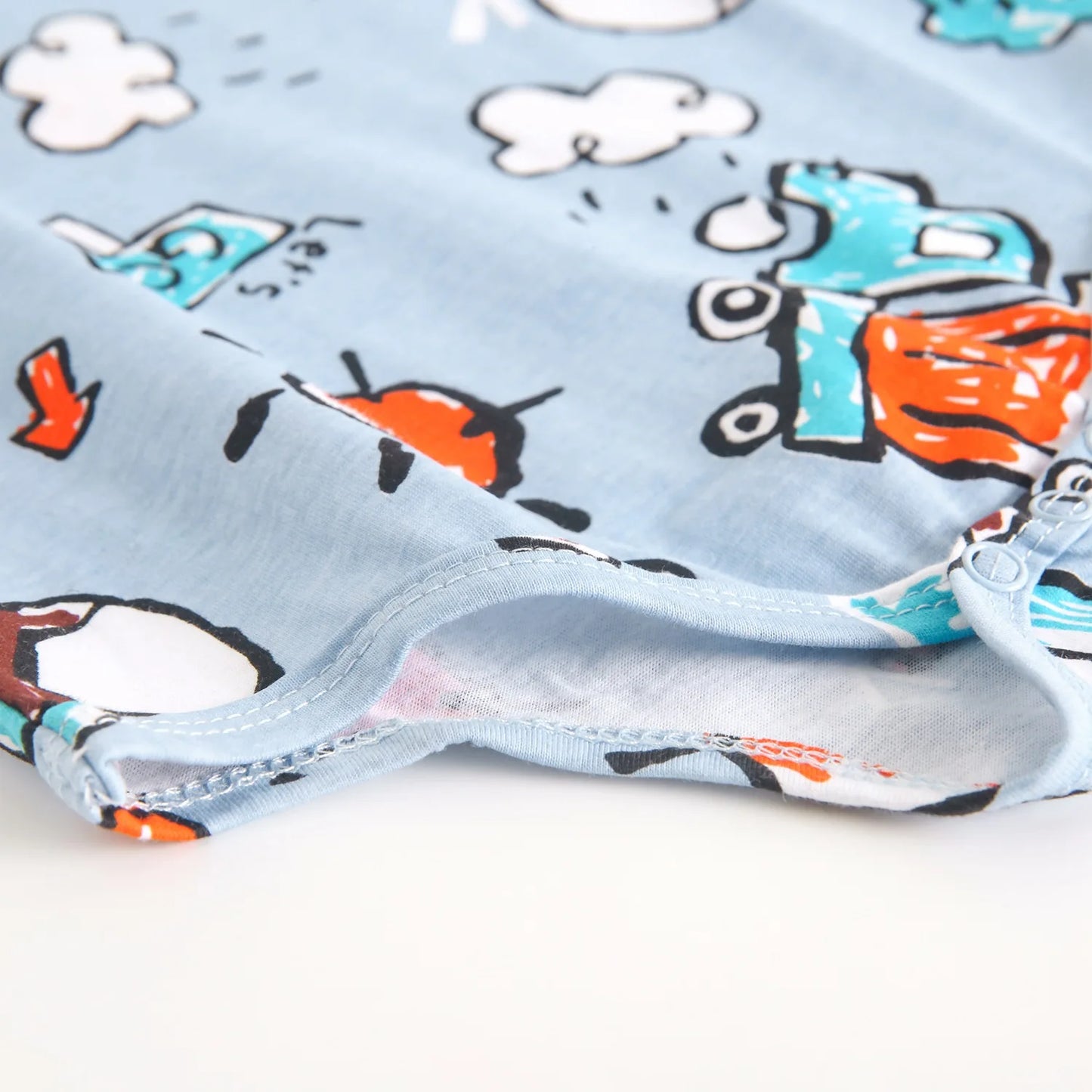 Sanlutoz Short Sleeve Baby Boys Girls Summer Bodysuits Cotton Infants Clothing Onesies Cute Cartoon Printing