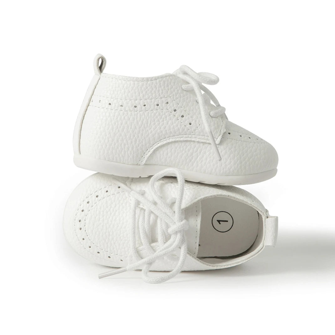 New Baby Shoes Retro Leather Boy Girl Shoes Toddler Rubber Sole Anti-slip First Walkers Newborn Infant Baby Crib Shoes