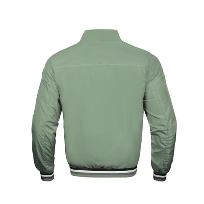 Camel - Men's premium embroidered zippered jacket, casual outdoor sports jacket, fashionable top, spring and autumn, high-quality