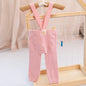 2025 Spring Fashion Boy Baby Solid High Waist Overalls Girl Children Cotton Leggings Infant Casual Suspenders Pants Kid Trousers