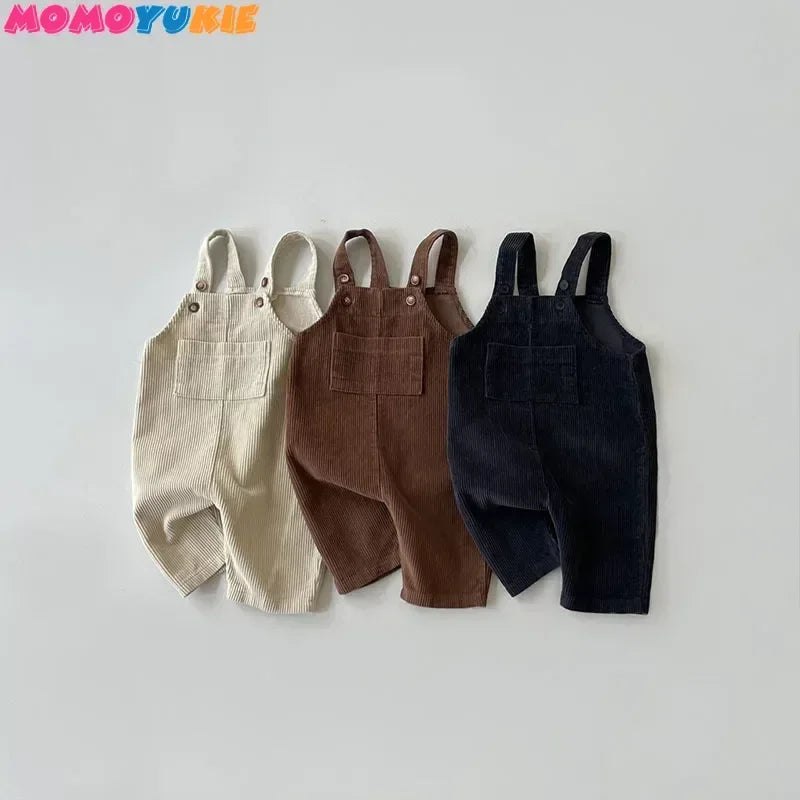 2025 Newborn Clothes Boy's Corduroy Jumpsuit Autumn Winter Jumpsuits Girl's romper Casual Bib Pants Overalls  Baby kids clothes