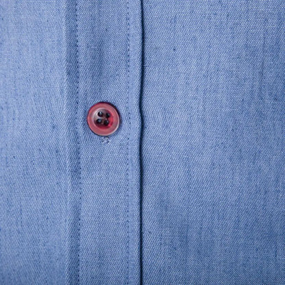 Men's Denim Shirts 2025 Long Sleeve Men Dress Shirt Fashion Slim Fit Style Navy Blue Jeans Male Shirt Long sleeve Shirt For Men