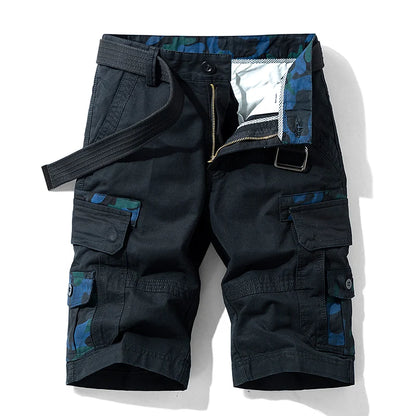 New Summer Men Cargo Camouflage Shorts Men's Cotton Beach Multi Pocket Shorts Man Spring Casual Joggers Shorts Male