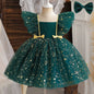 Toddler Baby Girls Dress Bow Baptism Dress for Girls 1 Yrs Birthday Party Wedding Beading Dress Formal Occasion Tutu Fluffy Gown
