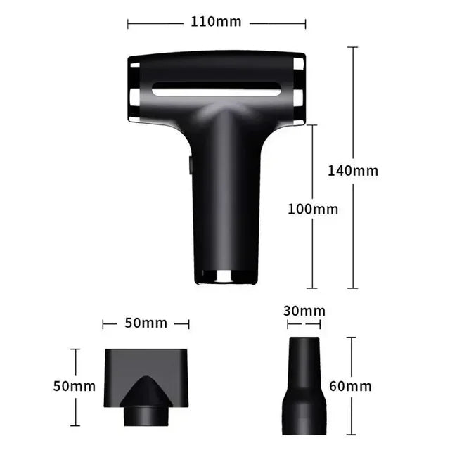 Wireless Hair Dryer Multifunctional  Air Duster Blower Travel Portable USB Rechargeable Negative Ions Blow Dryer