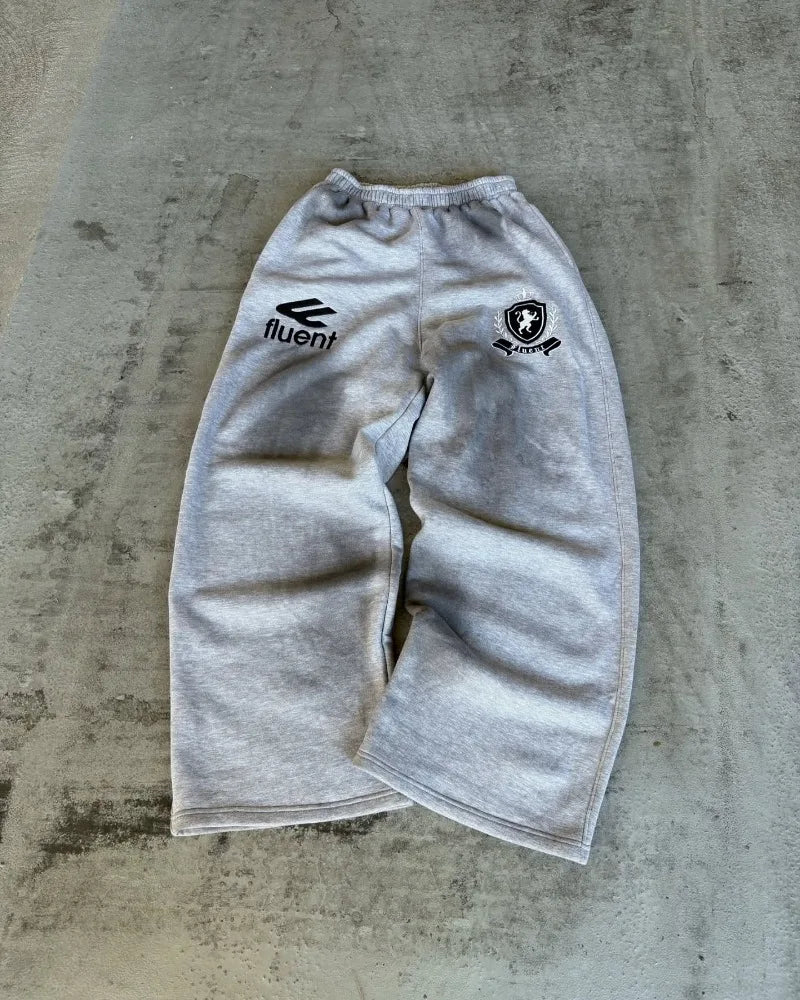 Y2K American retro fashion men sportswear alphabet embroidery zipper hoodie Harajuku street Goth loose couple women casual pants