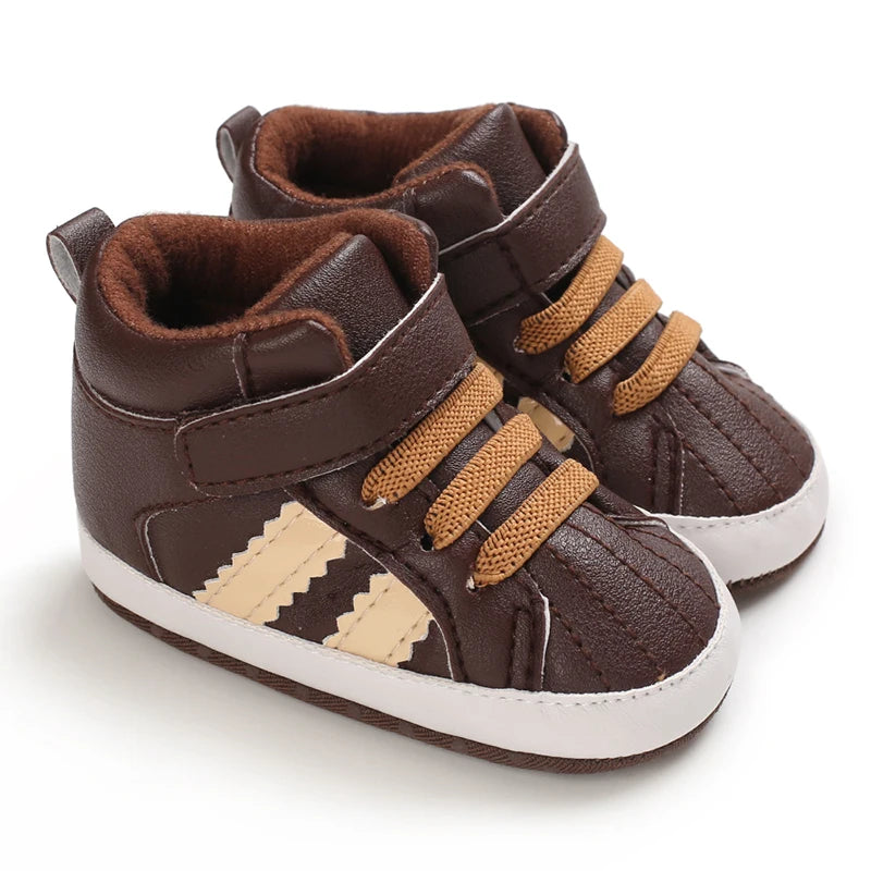 0-18M Baby Shoes Boy Newborn Infant Toddler Casual Comfort Cotton Sole Anti-slip PU Leather First Walkers Crawl Crib Shoes