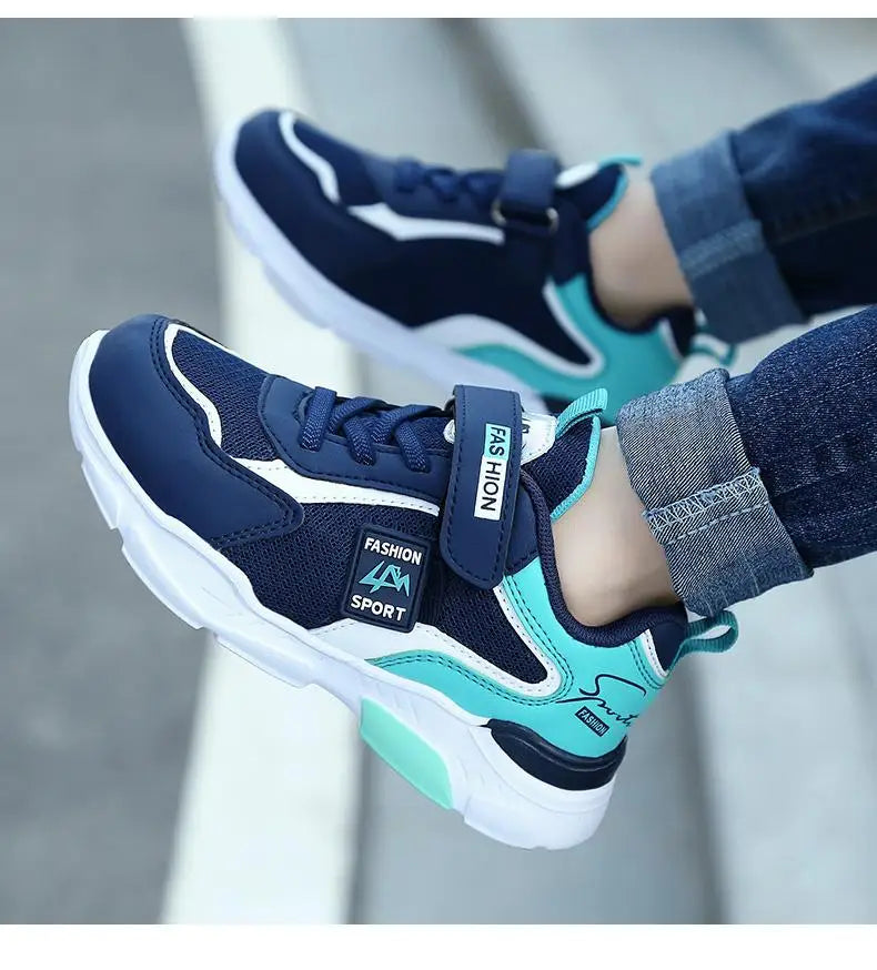 Children Casual Shoes for Boys Breathable Sneaker Summer Air Mesh Kids Hook & Loop Students School Shoe Size28-40