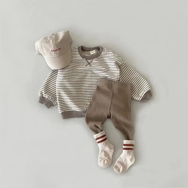 Spring Autumn Baby Boys Girls Ribbed Leggings Cotton Infant Casual Pants Toddler Kids Solid Color Stretch Slim Leggings Trousers
