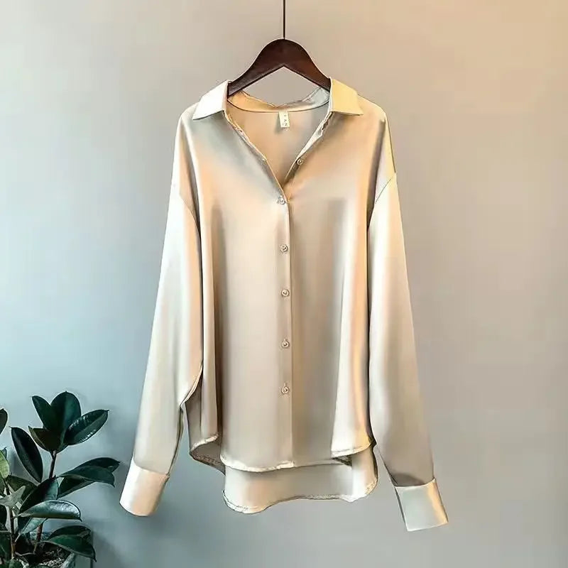 Fashion Spring Shirt And Blouses New Sweater Cardigans Woman Top Knitted Korean Long Sleeve Lapel Button Elegance Sweet Coats