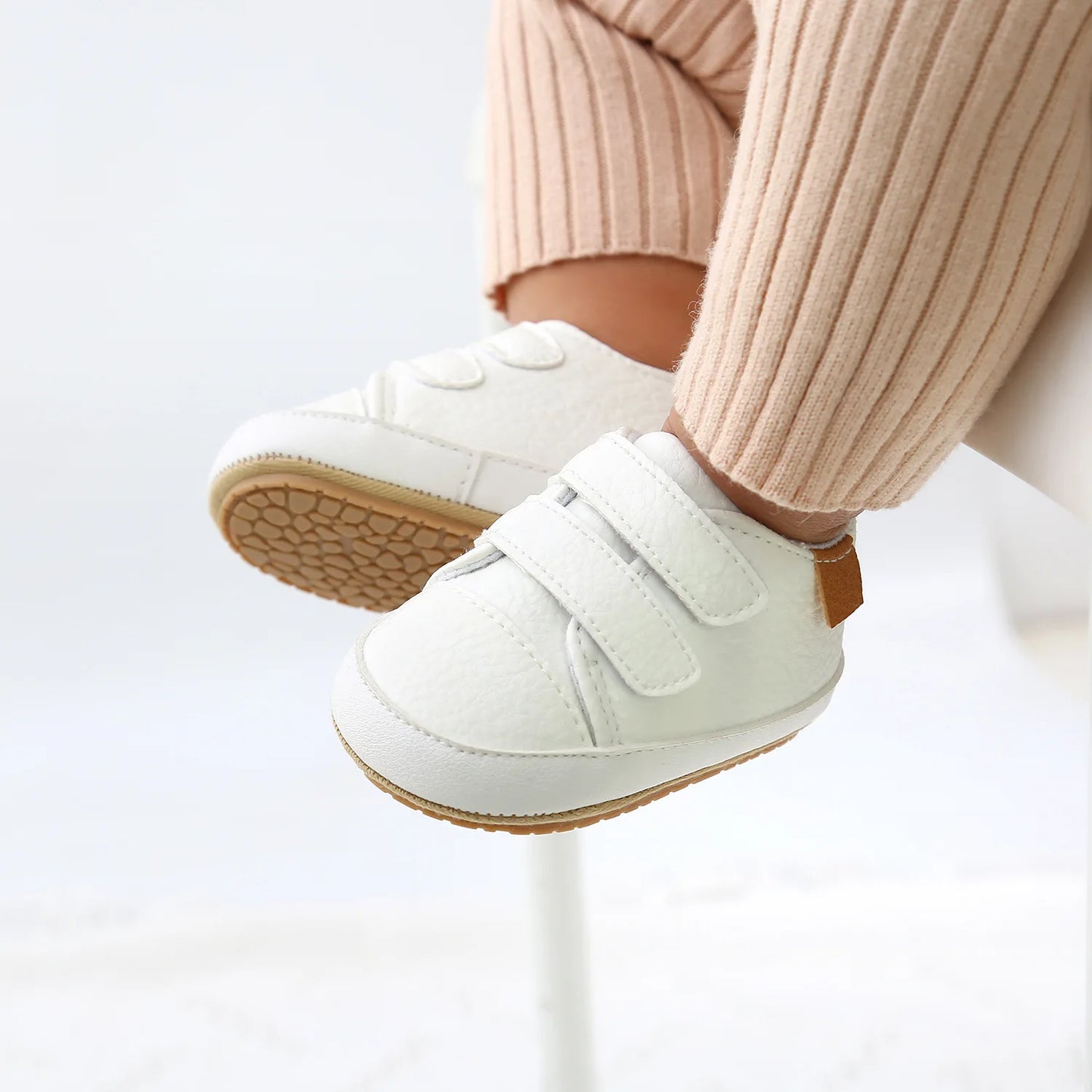 Meckior Baby Shoes Retro Leather Boy Girl Shoes Multicolor Toddler Rubber Sole Anti-slip First Walkers Infant Newborn shoes