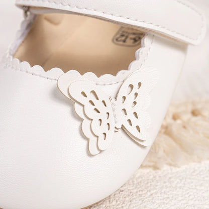Girls Princess Shoes Bowknot Rubber Sole Anti-slip PU Leather Baby Shoes Newborns First Walkers Crib Shoes Spring Autumn