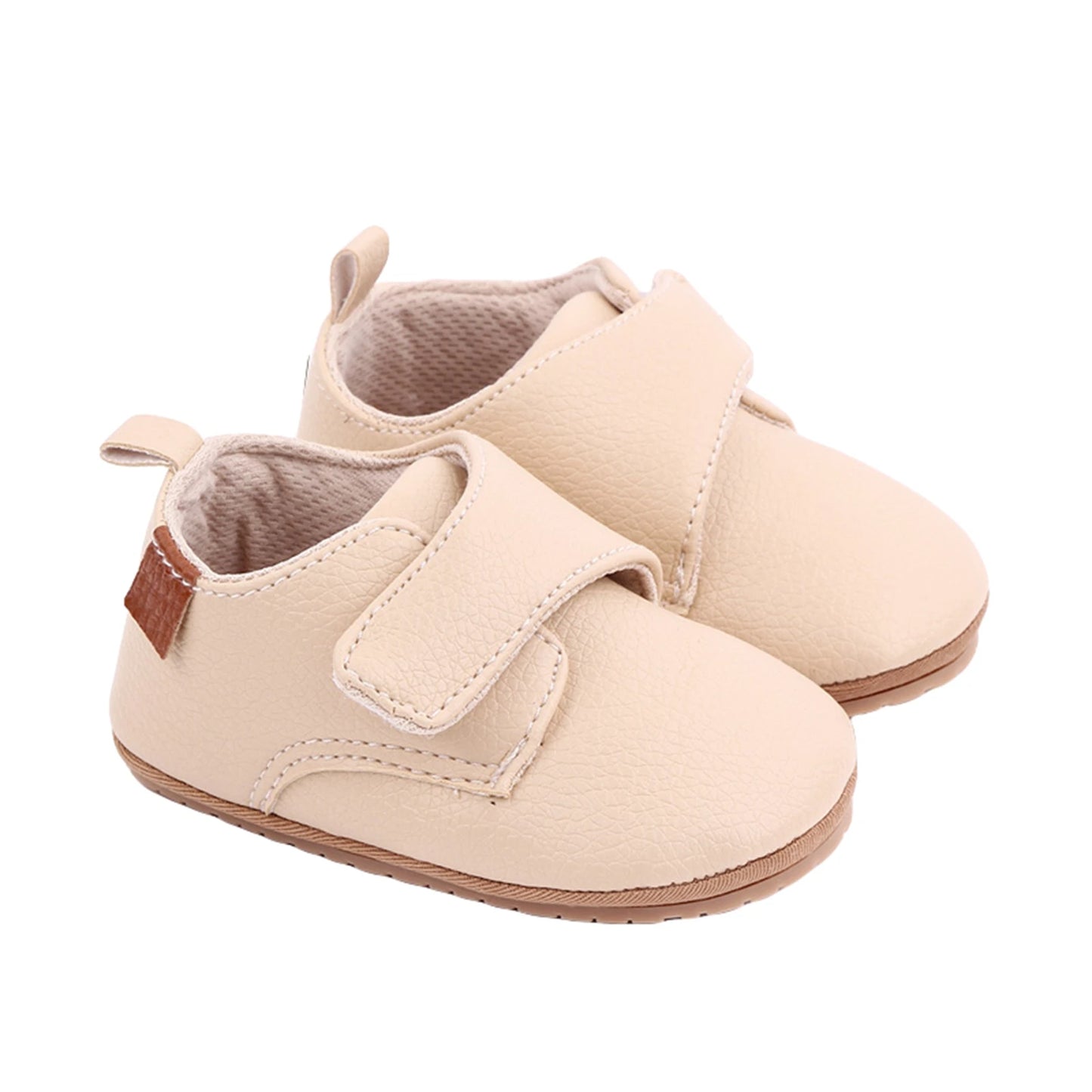 VISgogo Baby Shoes First Walkers PU Sneakers Soft Sole Cute Baby Casual Flats Infant Shoes for Newborn Girl Boys 0-18Months