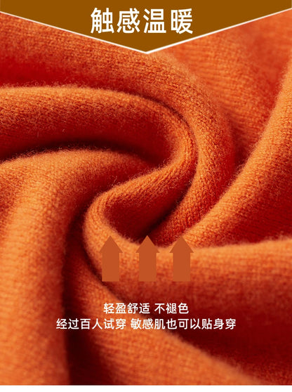 100% merino cashmere sweater men's round neck pullover business casual fashion top knitted loose men's Jacket