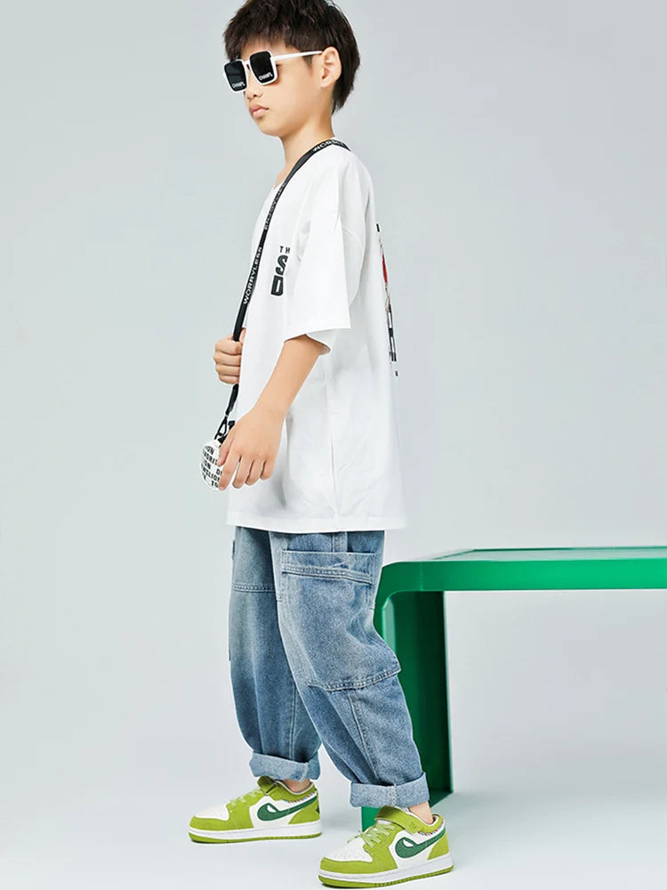 Children Sneakers Boys Shoes Girls White Black Kids School Trainer Shoes Lightweight Running Sports Casual Tennis Sneaker