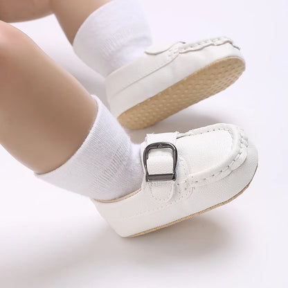 0-18M Baptism Newborn Baby Pre walker Girls Boys Casual Shoes Leather Non-Slip Soft-Sole Infant Toddler First Walkers