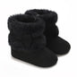 Baby Girl Boots Cute Bowknot Crib Shoes Infant Winter Warm Plush Boots First Walker Shoes with Non-Skid Soles