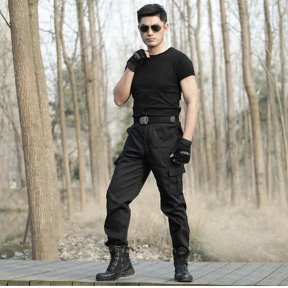 Black Military Tactical Cargo Pants Men Combat Tactical Sweatpants Men's Working Pants Overalls Casual Trouser Pantaloon Homme CS