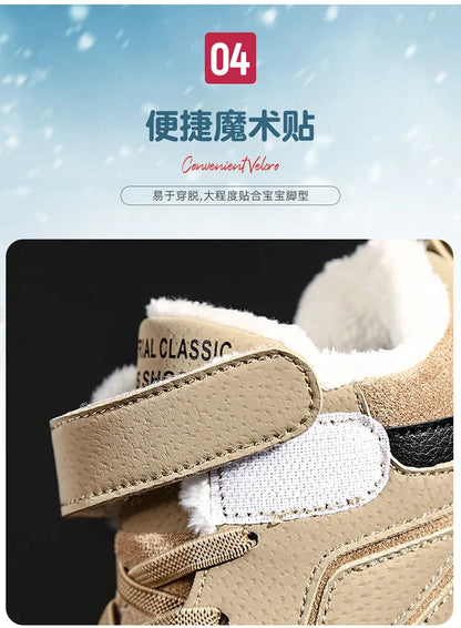 Boots For Kids Girls Boys Children's Winter Tooling Cotton Boot Casual Kids Shoe Trendy All-match Hard-wearing Fashion Anti-wear