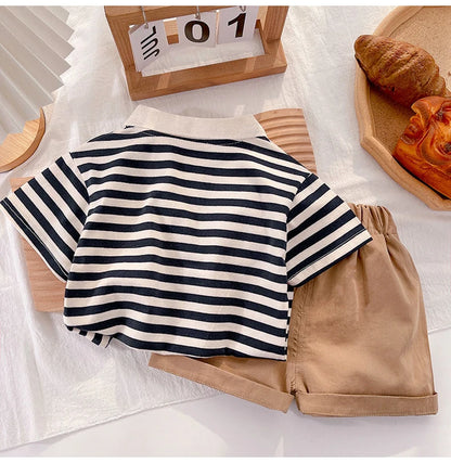 Kids Boys Girls Clothes Sets Baby Tee Shirt + Pants Infant Toddler Children Wears T-shirt + Shorts Outfits Suits 1 2 3 4 Years